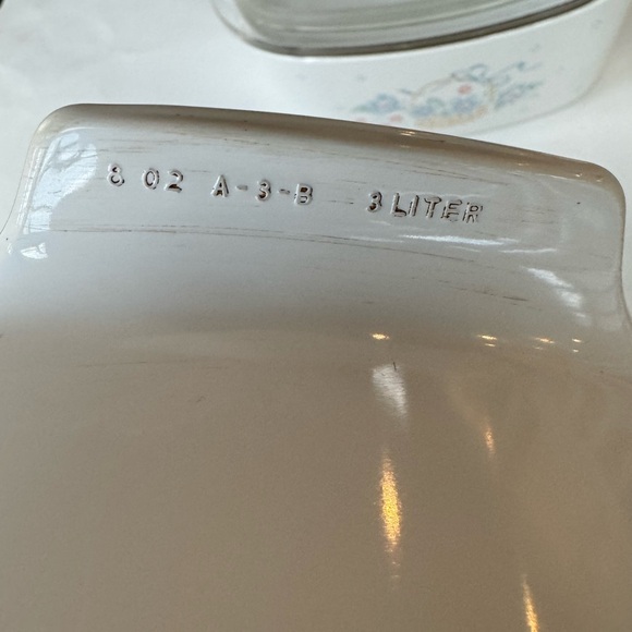 Set of two Vintage CORNING WARE COUNTRY CORNFLOWER 1.5 & 3 Liters CASSEROLE LID - Picture 10 of 11